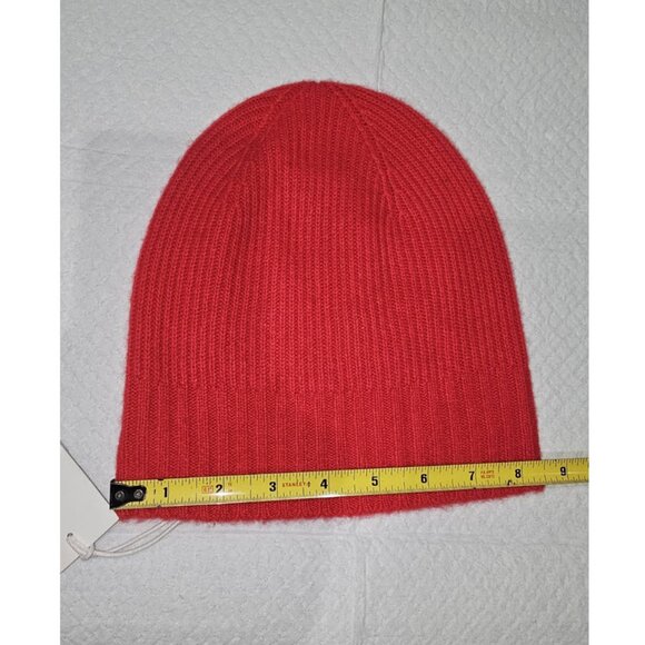 Nordstrom Rib Cashmere Beanie in Red - Picture 3 of 4